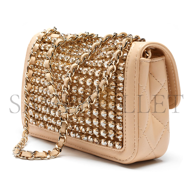 Ch*el master mini diamante classic flap bag as4961 (16*13*4.5cm)